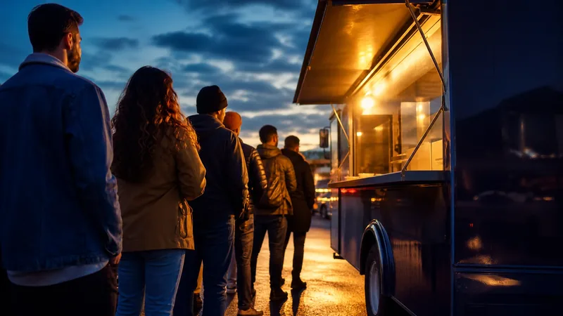 Customers lining up at a food truck window, How to Start a Food Truck in Detroit